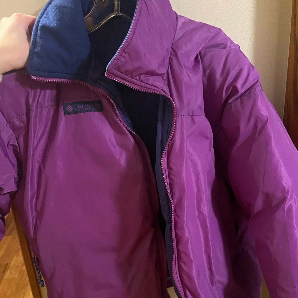 Columbia women’s purple puffer coat